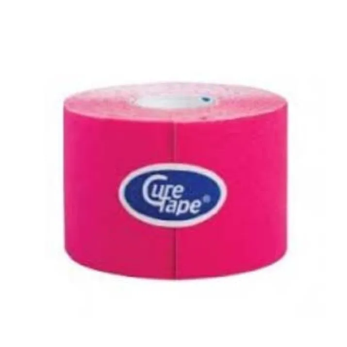 CureTape Cerotto Per Bendaggio Funzionale Colore Rosa 5cm x5 m