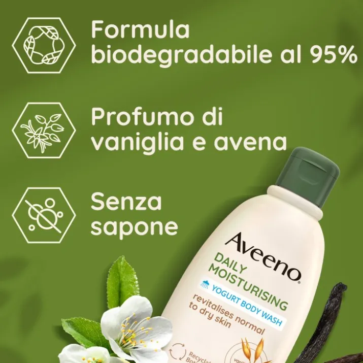 Daily Moisturising Bagno Doccia allo Yogurt Aveeno 300ml