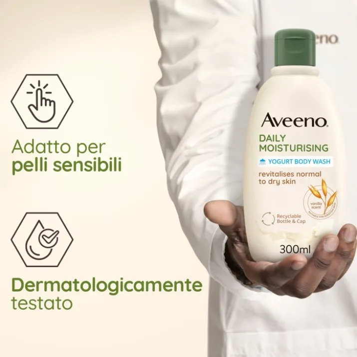 Daily Moisturising Bagno Doccia allo Yogurt Aveeno 300ml