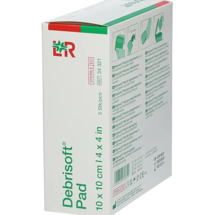 Debrisoft® Pad Lohmann & Rauscher 10x10cm 5 Pezzi