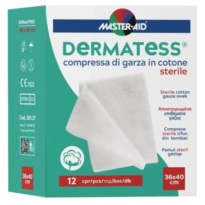 Dermatess Cotone Garza 36x40 12 Pezzi