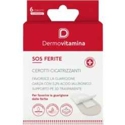 Dermovitamina SOS Ferite Cerotti Cicatrizzanti con Acido Ialuronico, 6 Pezzi