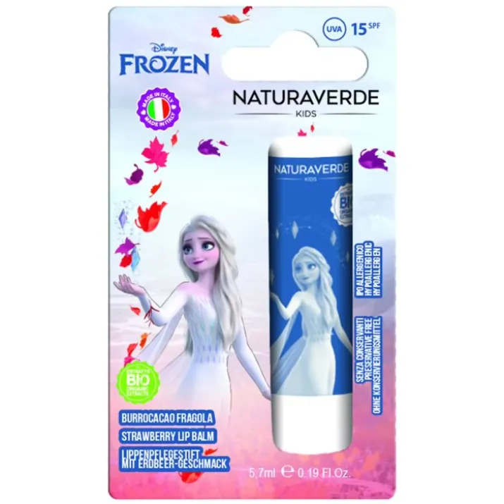 Disney Frozen Burrocacao Fragola Spf15 Naturaverde 5,7ml