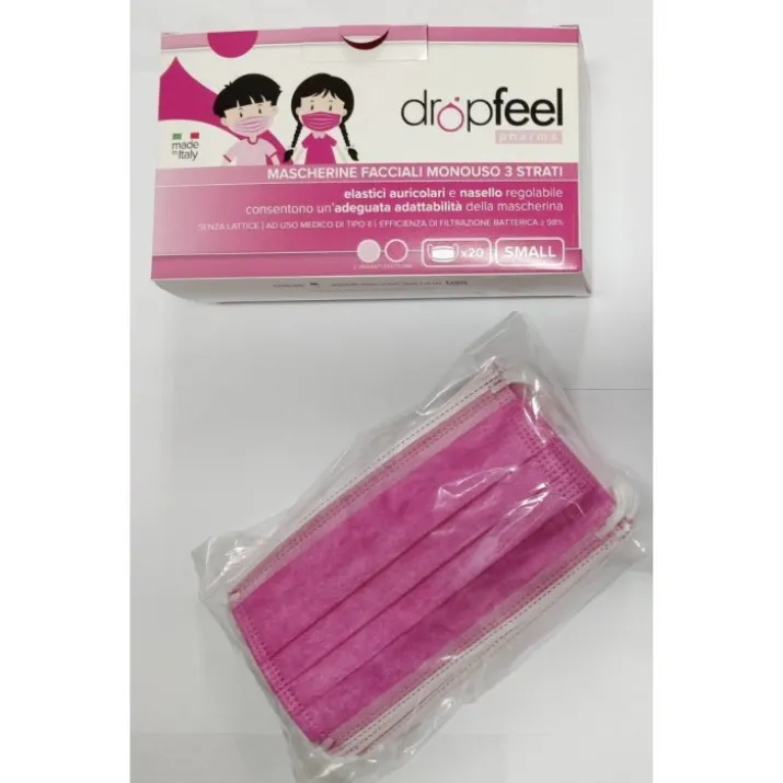 Dropfeel Mascherina Pediatrica Tipo IIDifar 20 Mascherine Fucsia