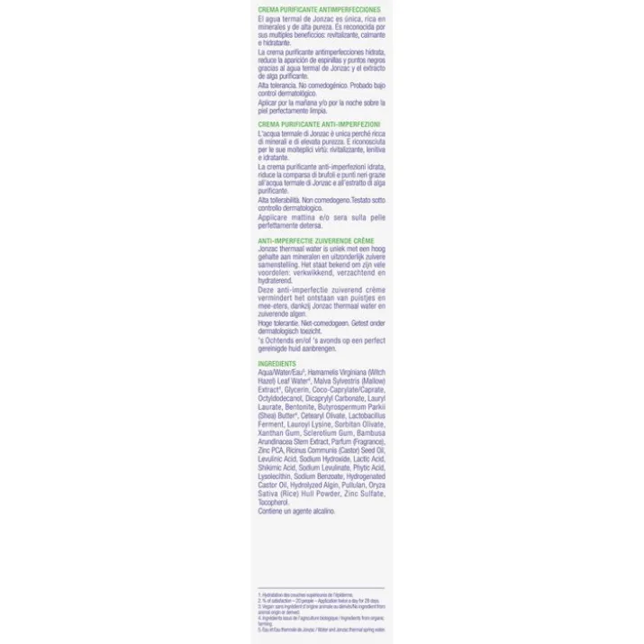Eau Thermale Jonzac Crema Purificante Anti-Imperfezioni Léa Nature 50ml