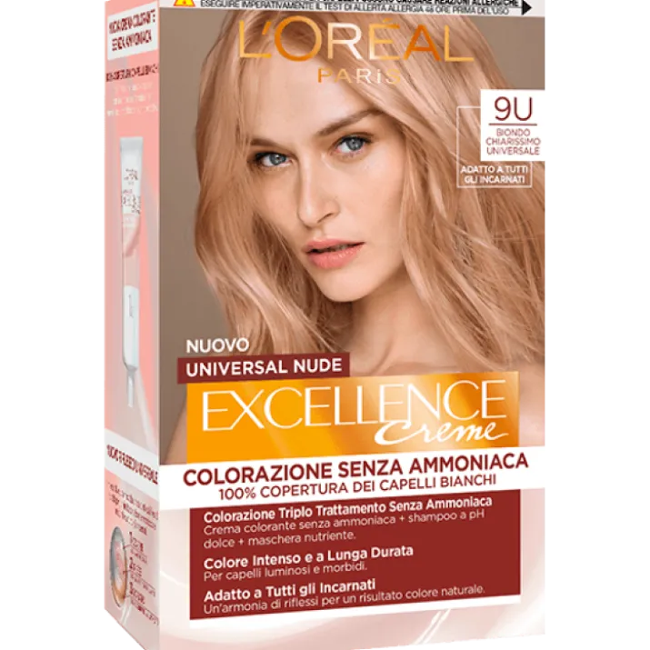 Excellence Universal Nude Colorazione Permanente 9U Biondo Chiarissimo L'OREAL