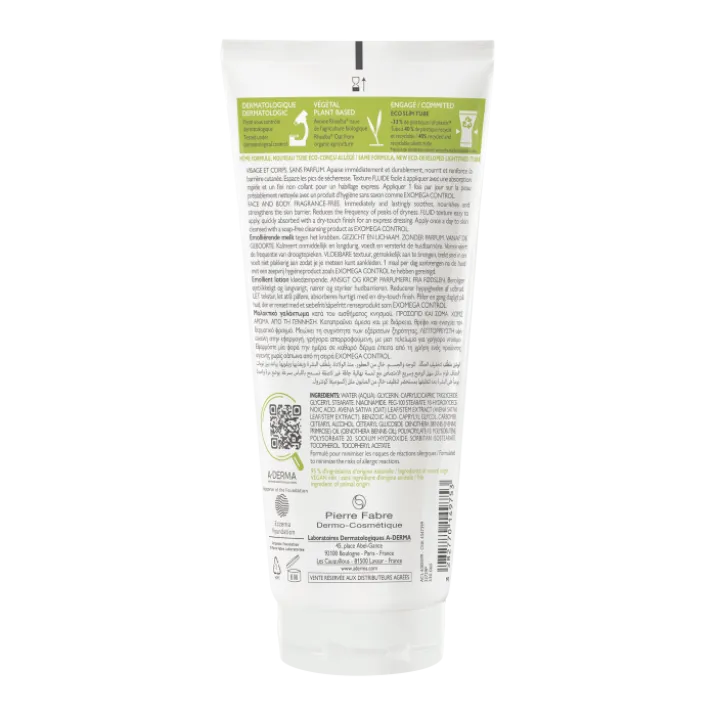 Exomega Control Latte Emolliente A-Derma 200ml