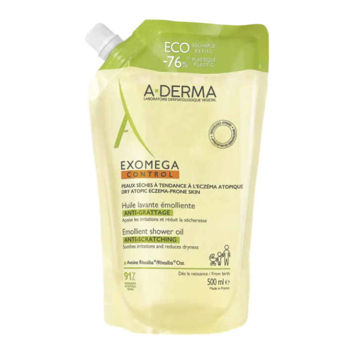Exomega Control Olio Lavante Emolliente A-Derma Ecoricarica 500ml
