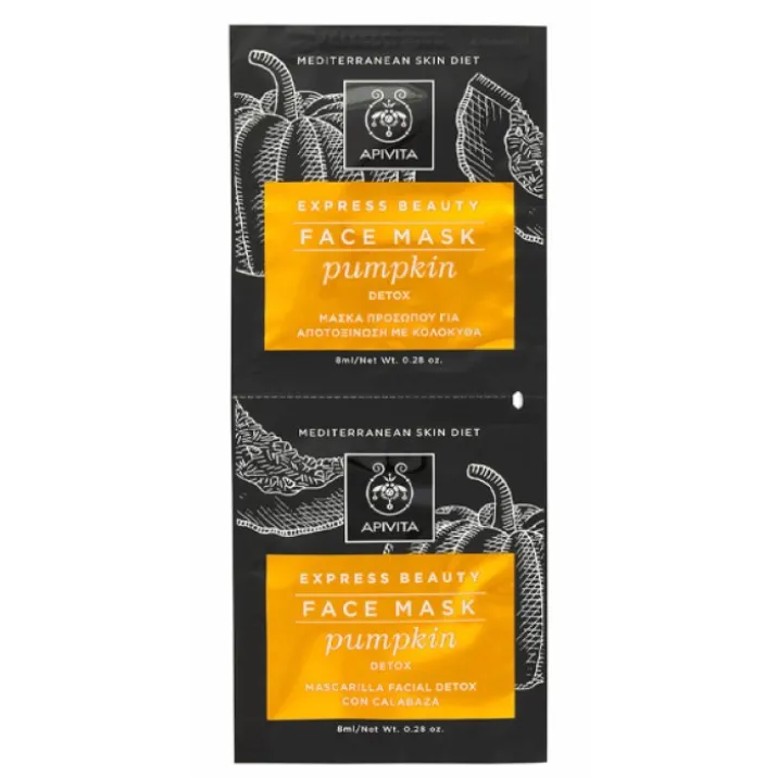 Face Mask Pumkin Express Beauty Apivita 2x8ml