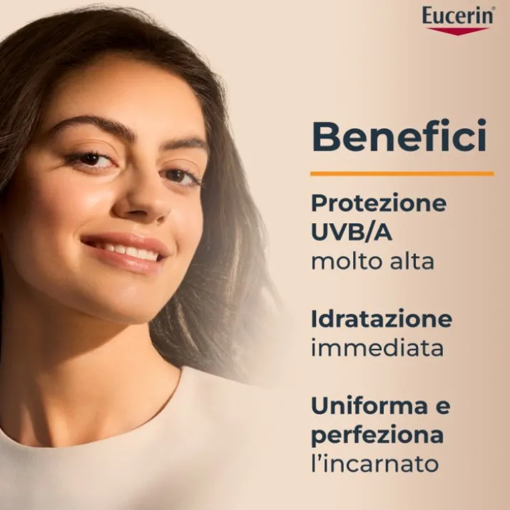 Fluido Ultra Leggero Colorato Medio SPF50+ Eucerin 50ml