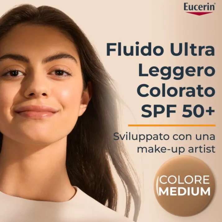 Fluido Ultra Leggero Colorato Medio SPF50+ Eucerin 50ml