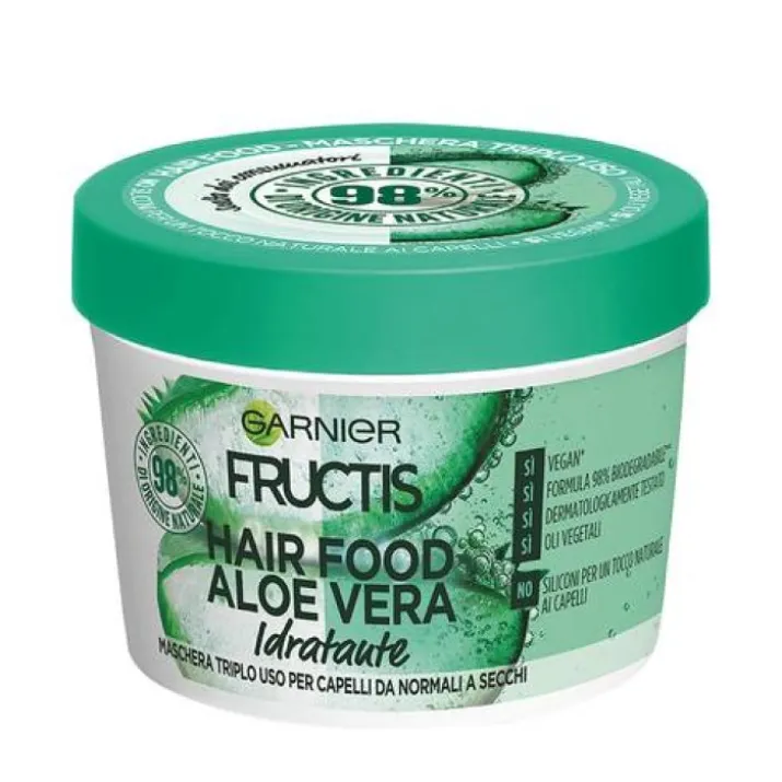 Fructis Hair Food Aloe Vera Maschera Capelli Idratante Garnier 390ml
