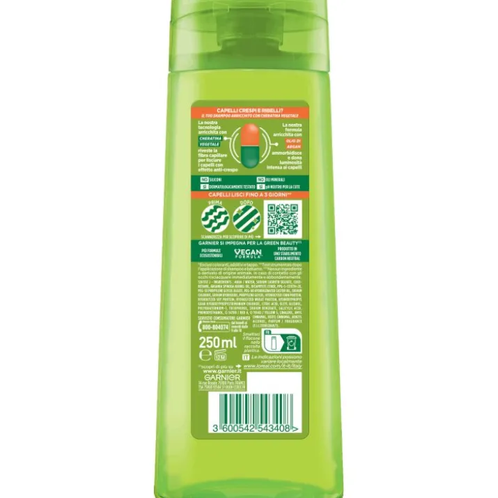 Fructis Hydra Liss & Shine Shampoo GARNIER 250ml