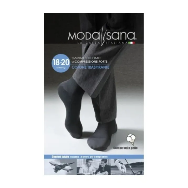 Gambaletto 18-20 Cotone Traspirante Nero XXL Modasana® 1 Paio