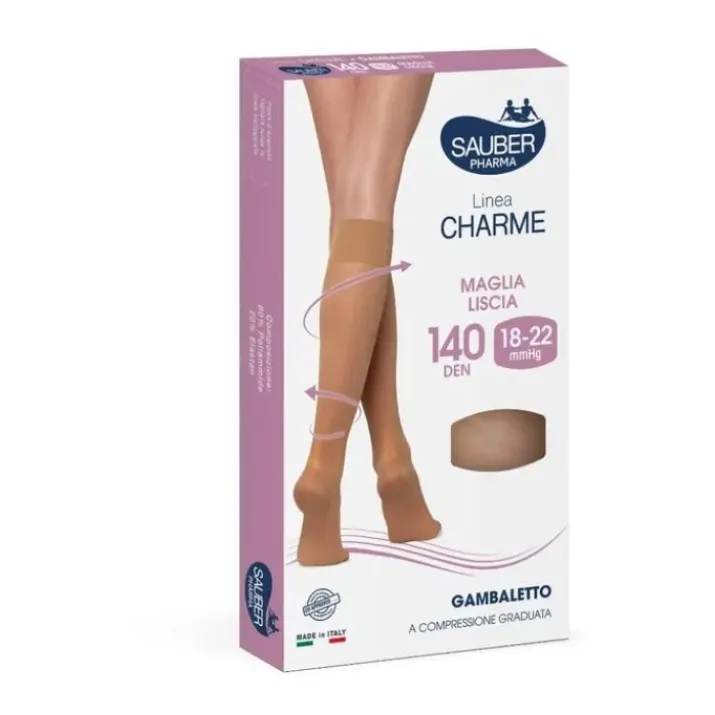 Gambaletto Maglia Liscia 140D Nero 4 Per Circolazione Sauber Pharma Confezione Singola