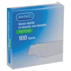 Garza Sterile In Tessuto Non Tessuto 10x10cm Alvita 100 Pezzi