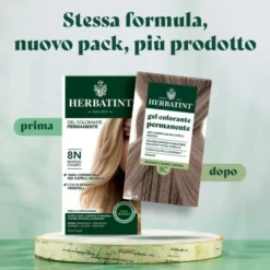 Gel Colorante Permanente 8C Biondo Chiaro Cenere HERBATINT® 170ml