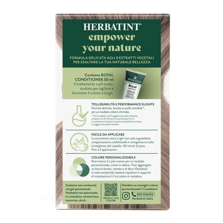 Gel Colorante Permanente 8C Biondo Chiaro Cenere HERBATINT® 170ml