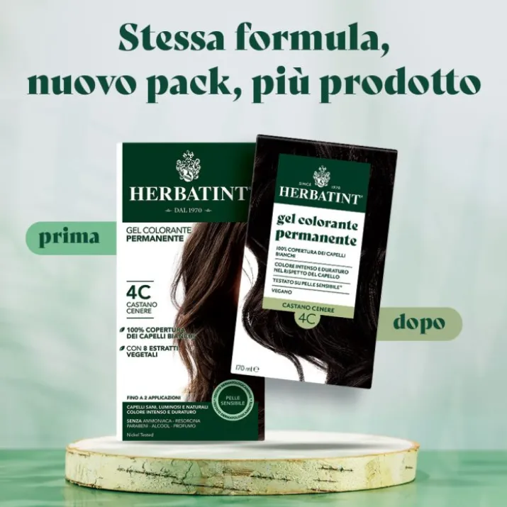 Gel Colorante Permanente 4C Castano Cenere Herbatint