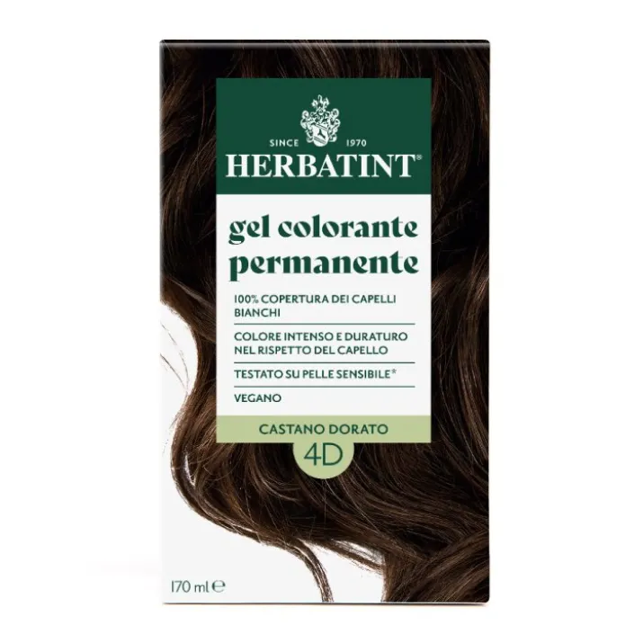 Gel Colorante Permanente 4D Castano Dorato Herbatint 170ml