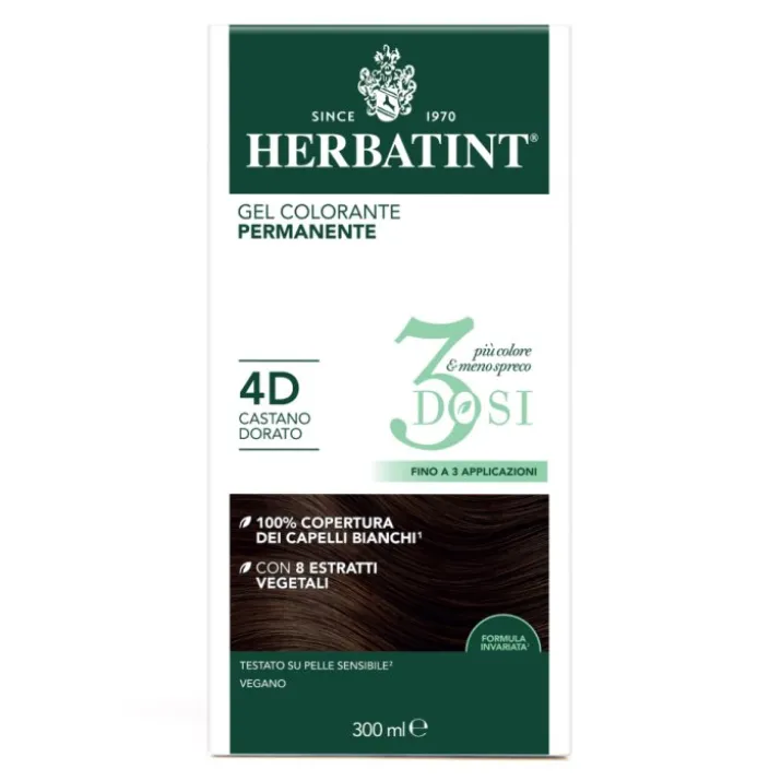 Gel Colorante Permanente 4D 3 Dosi Herbatint 300ml