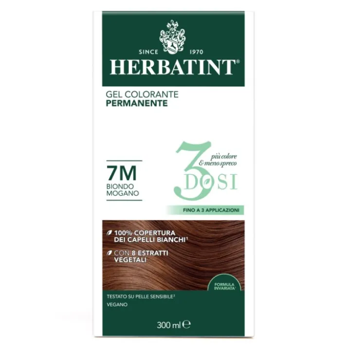 Gel Colorante Permanente 7M 3 Dosi Herbatint 300ml