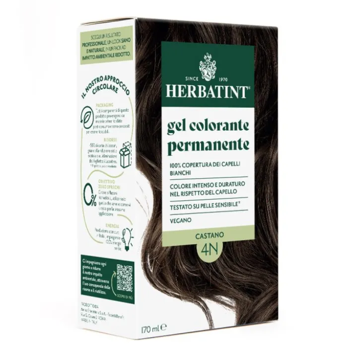 Gel Colorante Permanente 4N Castano Herbatint 170ml