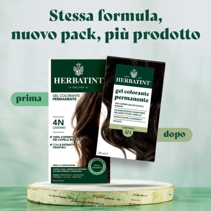 Gel Colorante Permanente 4N Castano Herbatint 170ml