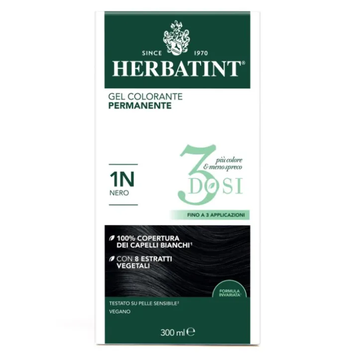 Gel Colorante Permanente 1N 3 Dosi Herbatint 300ml