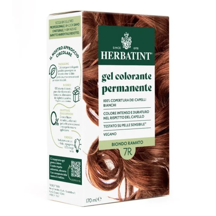 Gel Colorante Permanente 7R Biondo Ramato Herbatint 170ml