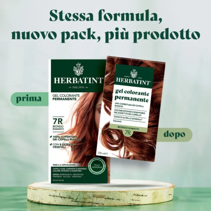 Gel Colorante Permanente 7R Biondo Ramato Herbatint 170ml
