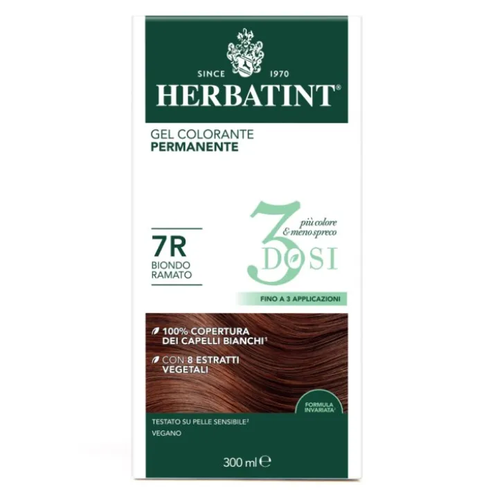 Gel Colorante Permanente 7R 3 Dosi Herbatint 300ml