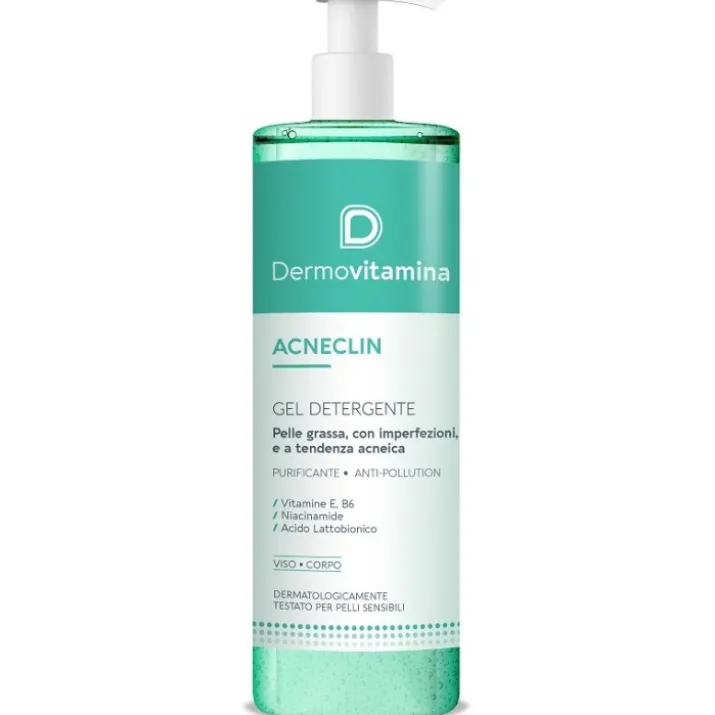 Gel Detergente Acneclin Dermovitamina 400ml
