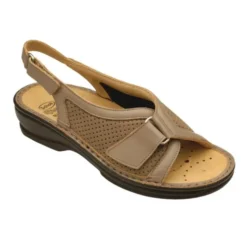 Gelsomina Nappa Leather Elasticated Textile Womens Taupe N40 Dr.Scholl's®