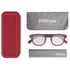 Glasses Cherry Red +2 Popme