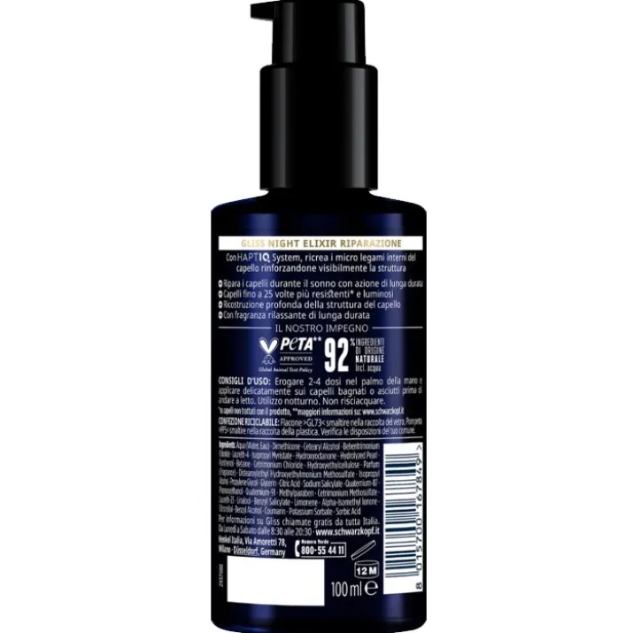 GLISS Night Elixir Riparazione Notturna Schwarzkopf 100ml