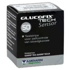 Glucofix® Tech Sensor A.Menarini Diagnostics 50 Test Strips