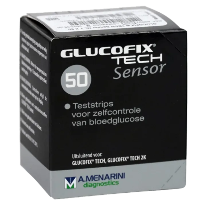 Glucofix® Tech Sensor A.Menarini Diagnostics 50 Test Strips
