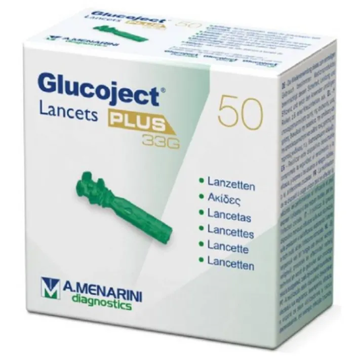 Glucoject Lancets PLUS 33G A.Menarini Diagnostics 50 Lancette