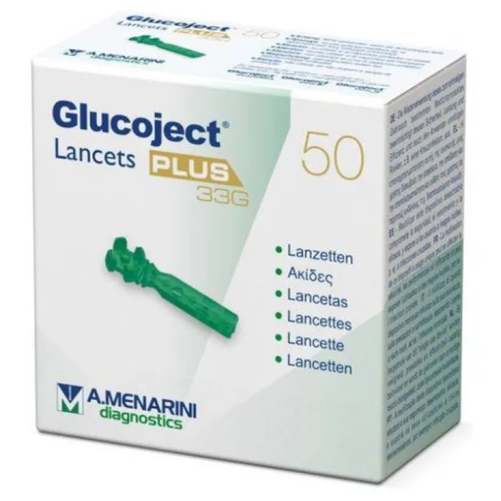 Glucoject Lancets PLUS 33G A.Menarini Diagnostics 50 Lancette