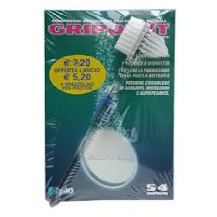 Gripdent Tabs 54 Capsule Pulenti + Spazzolino Protesi