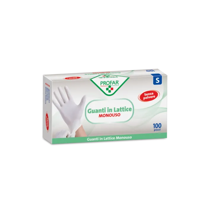 Guanti in Lattice Senza Polvere S PROFAR® 100 Pezzi