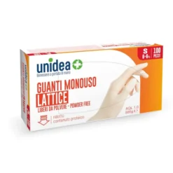 GUANTI IN LATTICE unidea Misura S 100 Pezzi