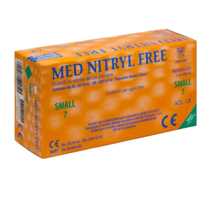 Guanti in Nitrile Senza Polvere Mis. Grande Farvisan 100 Pezzi