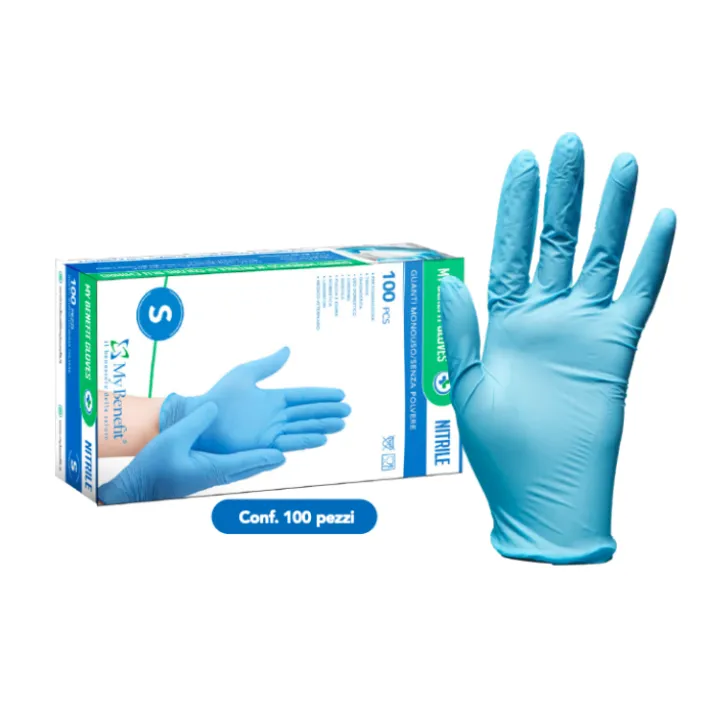 Guanti Medicali In Nitrile Taglia L My Benefit 100 Pezzi