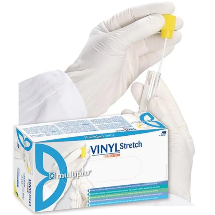 Guanti Vinile Stretch Senza Polvere XL 100 Pezzi