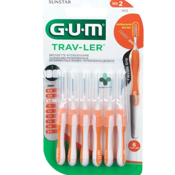 Gum Trav-Ler 0.9 Arancio Sunstar 6 Pezzi