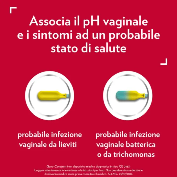 Gyno-Canestest Autotest Vaginale 1 Tampone Per Autodiagnosi Infezioni
