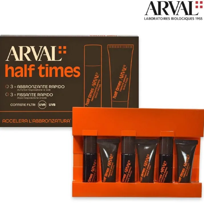 Half Times - Abbronzante Rapido Spf 6 ARVAL 3 fiale abbronzanti + 3 fiale fissante rapido 10ml