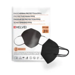 Helvei Mascherina FFP2 Nero 2 Mascherine